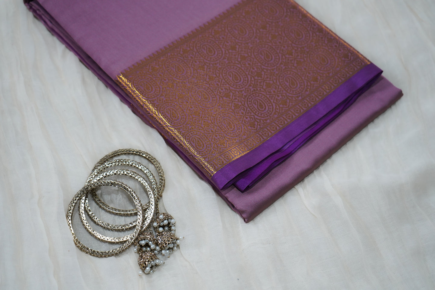 The Silk Softy Saree – Mauve Edition