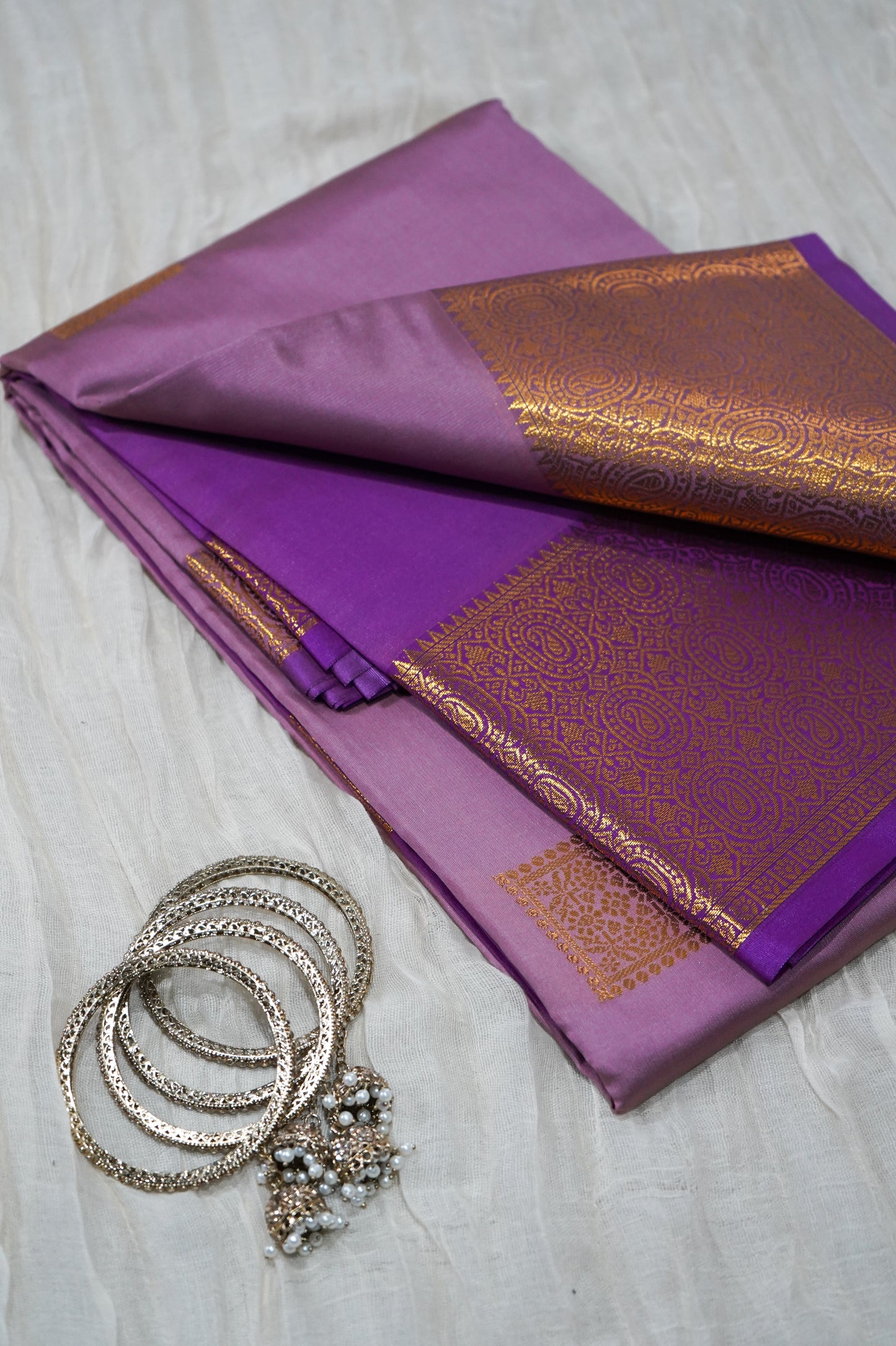 The Silk Softy Saree – Mauve Edition