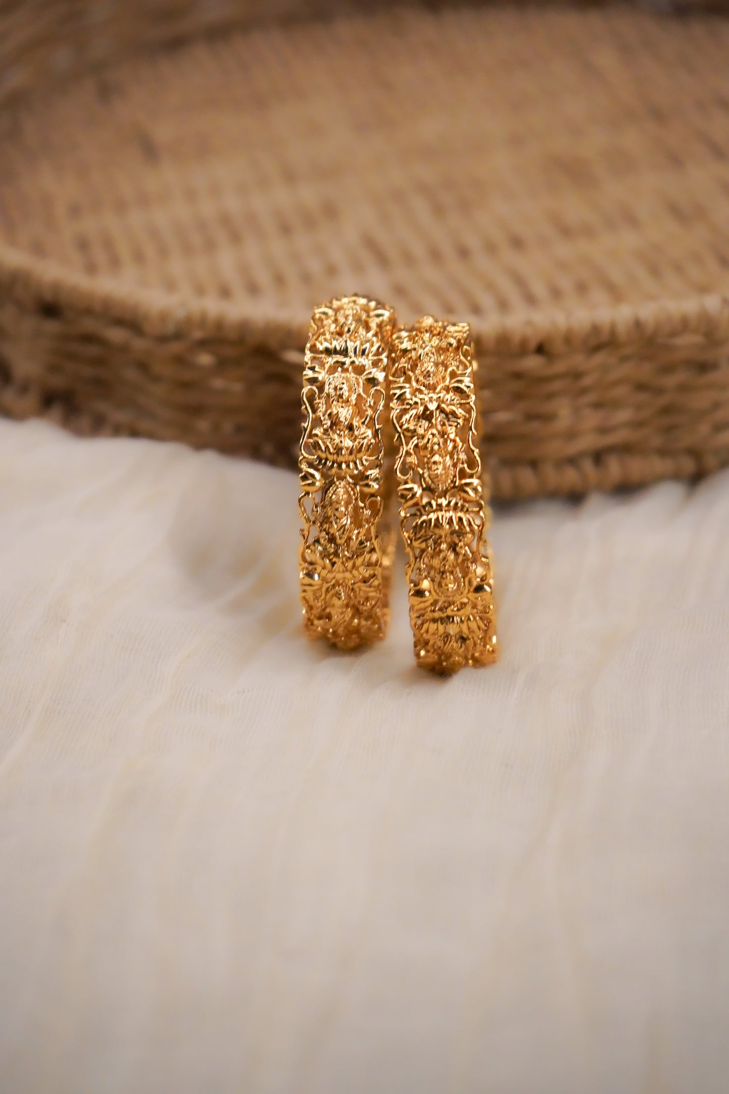 Heritage Lakshmi-inspired Bangles—Pair, size 2.4