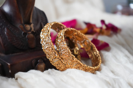 Heritage Lakshmi-inspired  Bangles—Pair, size 2.4